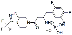 654671-78-0,Sitagliptin phosphate,(2R)-4-Oxo-4-(3-(trifluoromethyl)-5,6-dihydro(1,2,4)triazolo(4,3-a)pyrazin-7(8H)-yl)-1-(2,4,5-trifluorophenyl)butan-2-amine phosphate salt;MK 0431;